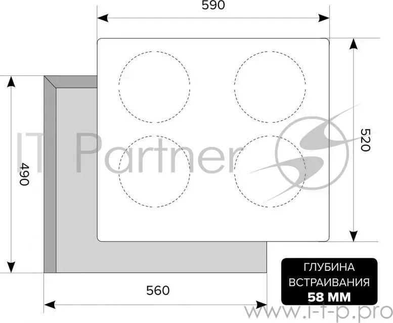 Панель варочная электрическая LEX EVI 640-1 IV