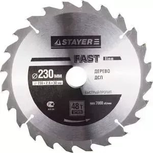 Диск пильный STAYER Super-Line 230х30мм 48Т (3682-230-30-48)