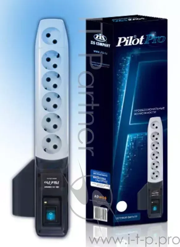 Сетевой фильтр PILOT PRO 3м 6 розеток белый коробка