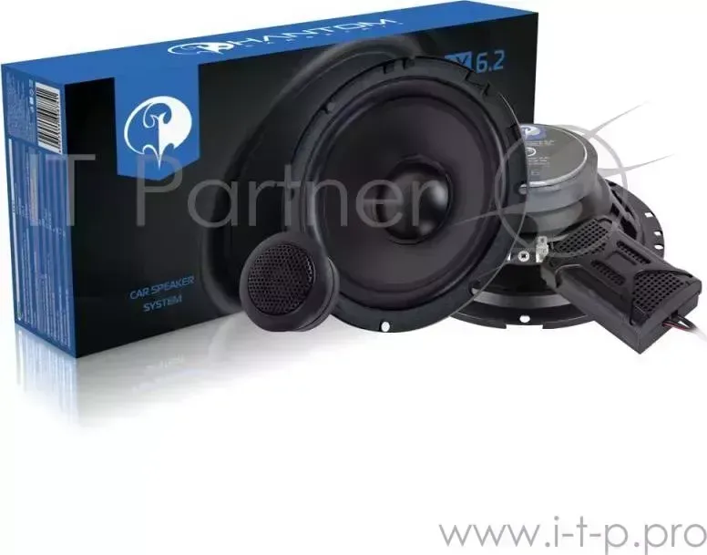 Колонки автомобильные Phantom LX-6.2 200Вт 90дБ 4Ом 16см (6.5дюйм) (ком.:2кол.) компонентные двухполосные