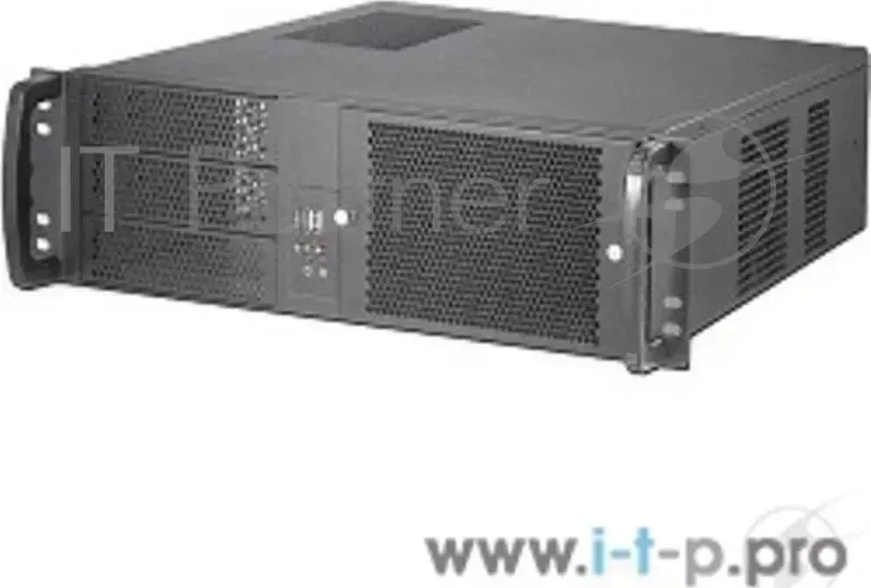 Корпус Procase EM338F B 0 3U Rack server case,съемный фильтр, черный, без блока питания, глубина 380мм, MB 12"x9.6"