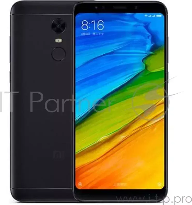Смартфон XIAOMI Redmi 5 Plus Black, 5.9'' 2160x1080, 2.0GHz, 8 Core, 4GB RAM, 64GB, up to 128GB flash, 12Mpix/5Mpix, 2 Sim, 2G, 3G, LTE, BT, Wi Fi, GPS, Glonass, Micr