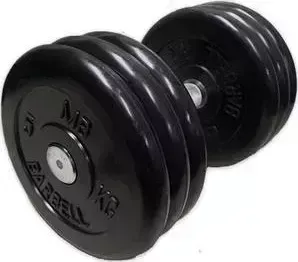 Гантель Barbell неразборная с вращающающейся хромированной ручкой 33,5 кг