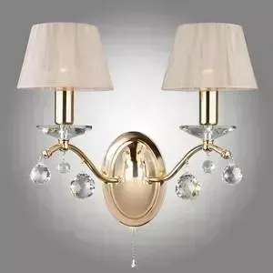 Бра EUROSVET 10058/2 золото/прозрачный хрусталь Strotskis