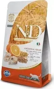 Сухой корм Farmina ND Adult Cat LG Codfish Orange низкозерновой с треской и апельсином для кошек 5кг (32775)