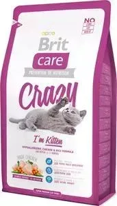 Сухой корм Brit Care Cat Crazy Kitten гипоаллергенный с курицей и рисом для котят (1-12 мес),беременных и ящих кошек 2кг (132601)