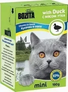 Консервы BOZITA MINI Chunks in Sauce with Duck кусочки в соусе с мясом утки для кошек 190г (2105)
