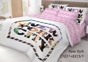 Комплект постельного белья Волшебная ночь Евро, ранфорс, New York с наволочками 50x70 (702184)