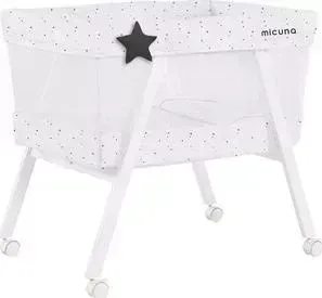 Колыбель Micuna Mini Fresh с текстилем МО-1560 white/stars