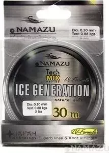 Леска Namazu Ice Generation, L-30 м, d-0,08 мм, test-0,44 кг, прозрачная
