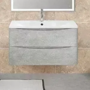 Тумба под раковину BELBANGO Acqua 90 Cemento Verona Grigio (ACQUA-900-2C-SO-CVG)