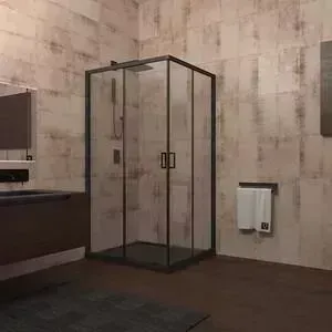 Душевой уголок Veconi Rovigo 80x80 стекло прозрачное, профильчерный (RV13-80K-01-19C1)