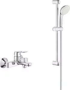 Смеситель для ванны Grohe BauLoop с душевым гарнитуром, хром (23603000, 27853001)