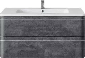 Тумба с раковиной Vincea с Alba Stone 100x48 см, камень (VMC-1A100MS, VCB-1RA100W)