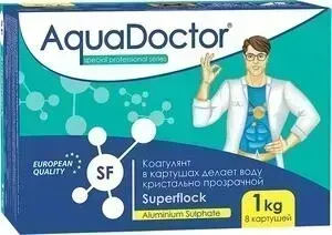 ФЛОКУЛЯНТ AquaDoctor AQ2499 1кг коробка табл.8х(5х25)гр коагулирующий препарат медленнорастворимый0