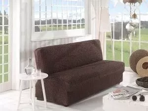 Чехол Karna для двухместного дивана без подлокотников коричневый (2649/CHAR003)