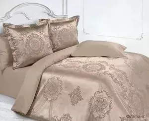 Комплект постельного белья Ecotex Семейный, сатин-жаккард, Флоранс (4650074952390)