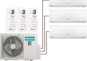 Сплит система HISENSE Мульти - 3 х AMS-09UR4SVEDB65 / AMW3-24U4SZD