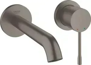 Смеситель для раковины Grohe Essence+ на 2 отверстия, темный графит матовый, 23571 (19408AL1)