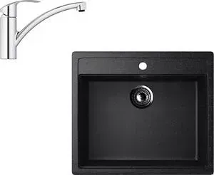 Мойка кухонная и смеситель ULGRAN и смеситель U-104 Grohe Eurosmart (U-104-308, 33281002)