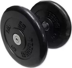 Гантель Barbell MB "Профи" с вращающейся ручкой хром 8 кг