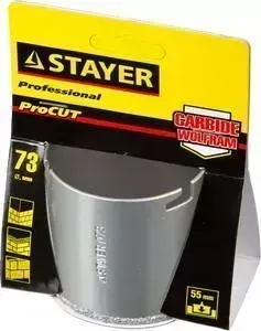 Коронка кольцевая STAYER Professional d 73 мм (33345-73)