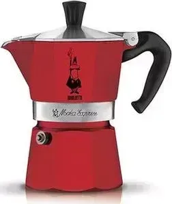 Гейзерная кофеварка Bialetti Moka Express Rossa, 4943, 6 п