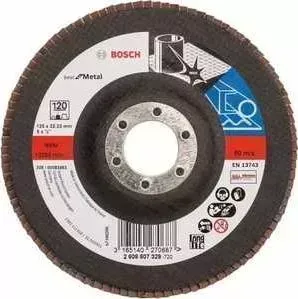 Круг лепестковый торцевой BOSCH 125х22.2мм K120 Best for Metal (2.608.607.329)