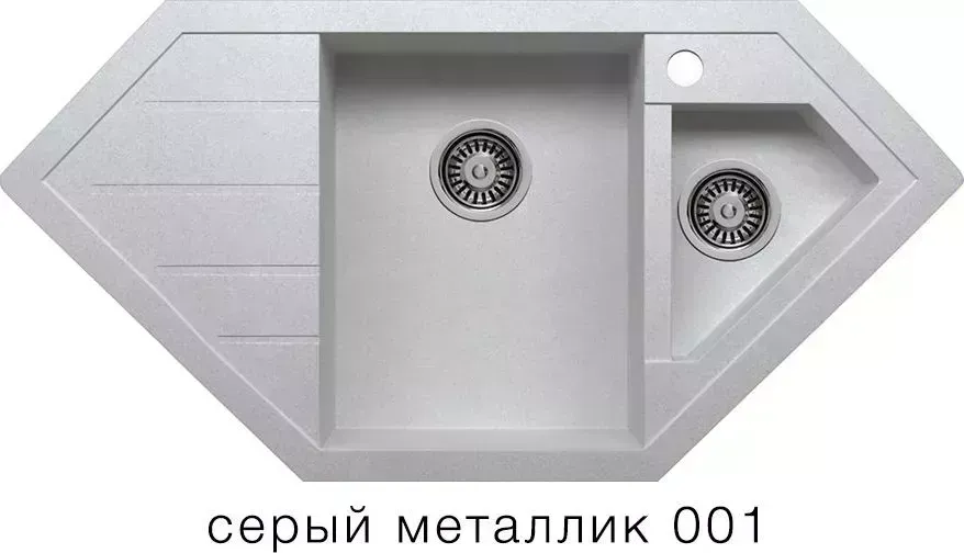 Мойка кухонная TOLERO R-114 cерый металлик