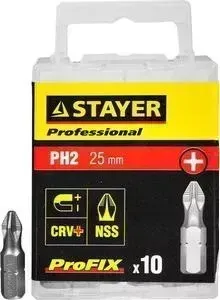 Бит STAYER PH2 х25мм 10шт (26201-2-25-10_z01)