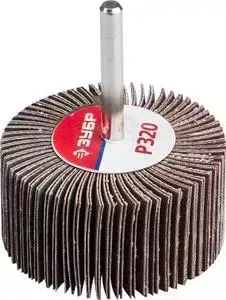 Круг шлифовальный ЗУБР Мастер веерный лепестковый, на шпильке P320, 30х60 мм (36602-320)
