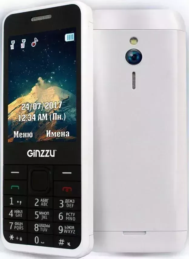 Мобильный телефон GINZZU M 108 D белый