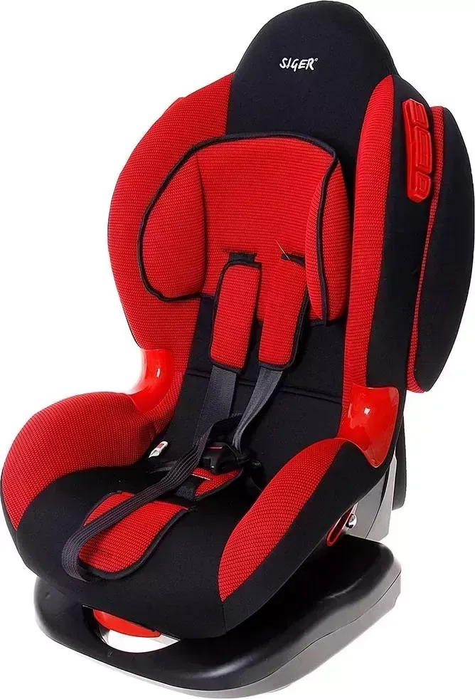 Автокресло SIGER Кокон изофикс красный, 9-25 кг