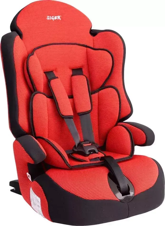 Автокресло SIGER Прайм изофикс красный, 9-36 кг