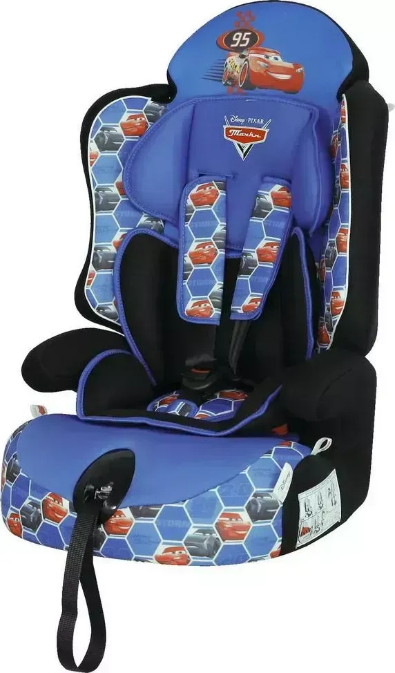 Автокресло SIGER серия Disney, Драйв, гр. I/II/III, Тачки ячейки синий KRES2670