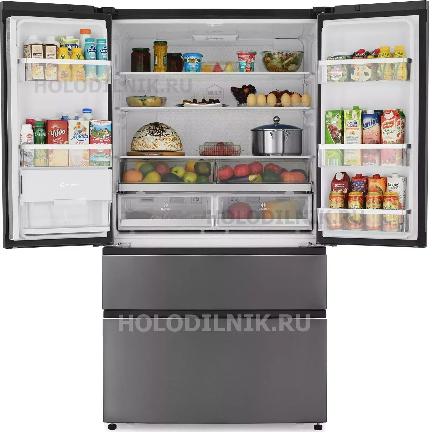 Холодильник HAIER HB 25 FSNAAA RU black inox HB 25 RU