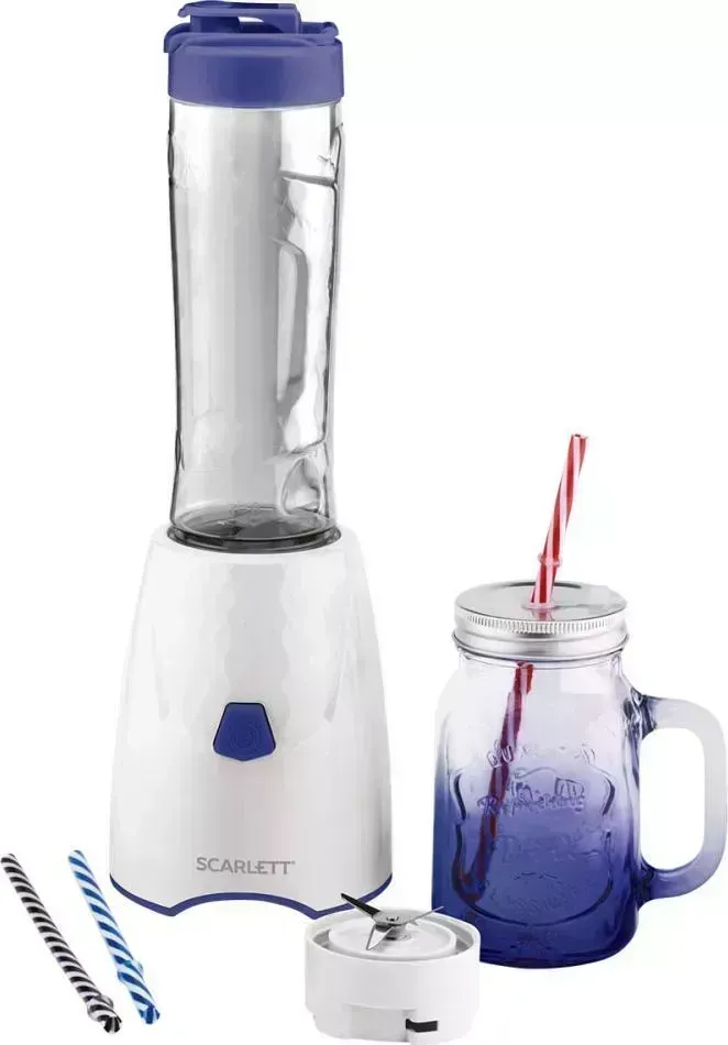Блендер SCARLETT SC-JB146G05 белый с синим