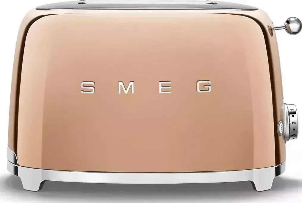 Тостер SMEG TSF01RGEU, розовое золото