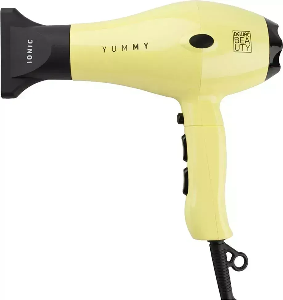 Фен  Dewal Beauty YumMy Yellow, жёлтый, 1 насадка