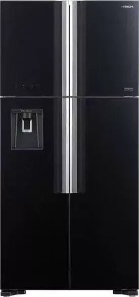 Холодильник HITACHI R-W 662 PU7X GBK чёрное стекло