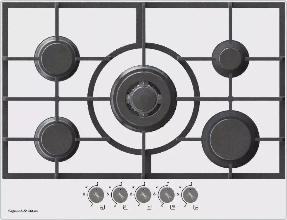 Панель варочная газовая ZIGMUND SHTAIN M 21.7 W белый