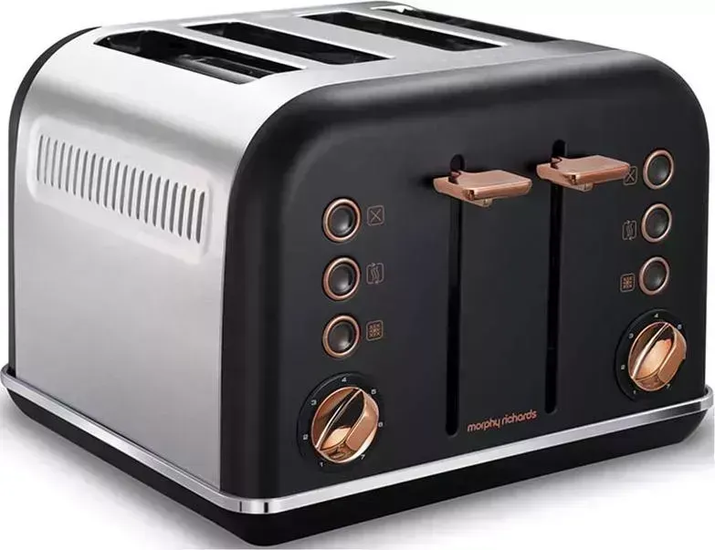 Тостер  Morphy Richards 4 slices Accents Rose Gold Black 242104EE