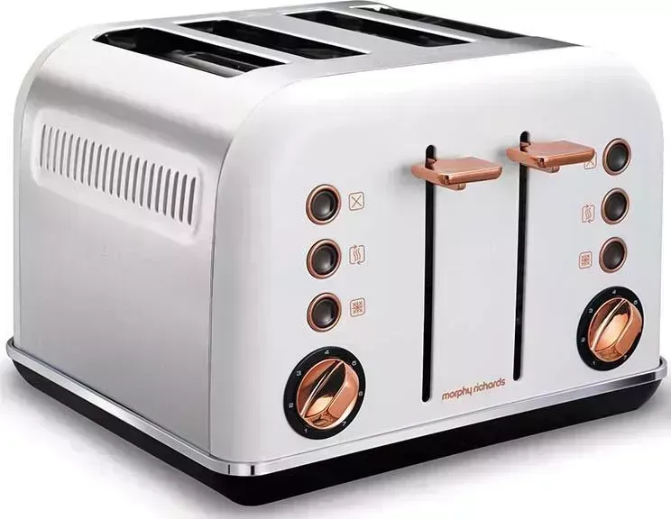 Тостер  Morphy Richards 4 slices Accents White & Rose Gold 242106