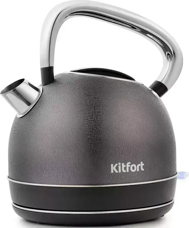 Чайник электрический KITFORT KT-696-4, чёрная кожа