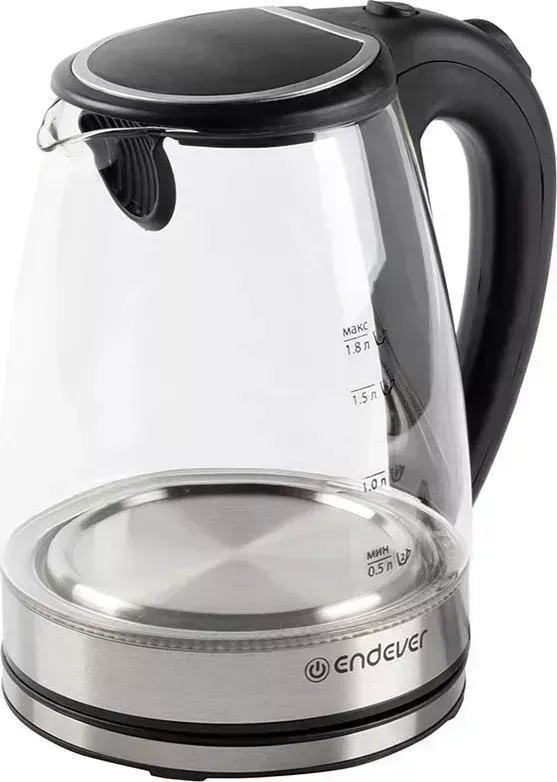 Чайник электрический ENDEVER Skyline KR-305G, сталь/стекло