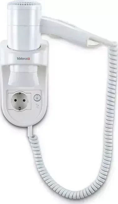 Фен Valera Настенный с держателем и розеткой Premium Smart 1200 Socket 533.03/032.02