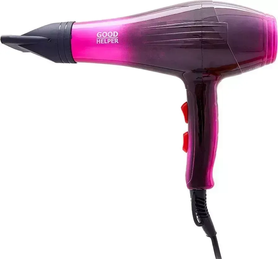Фен  GoodHelper HD-1802, черно-розовый