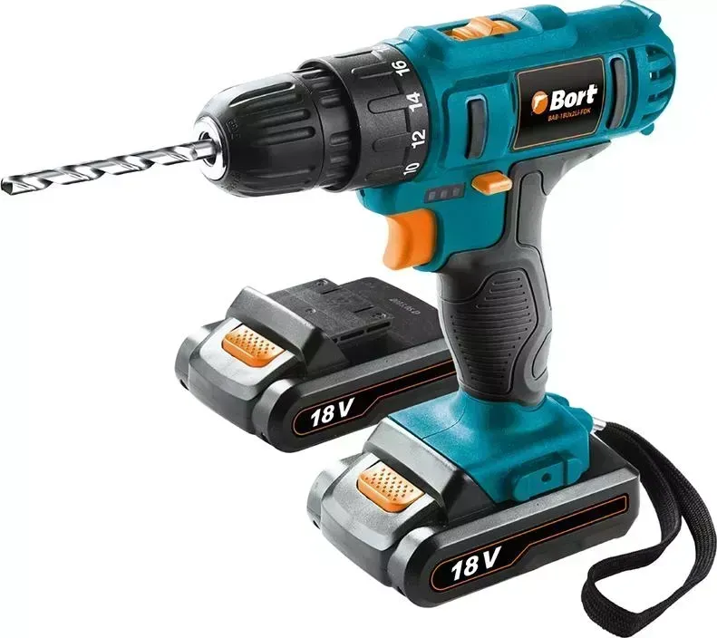Дрель аккумуляторная BORT BAB-18 Ux2Li-FDK 98296839