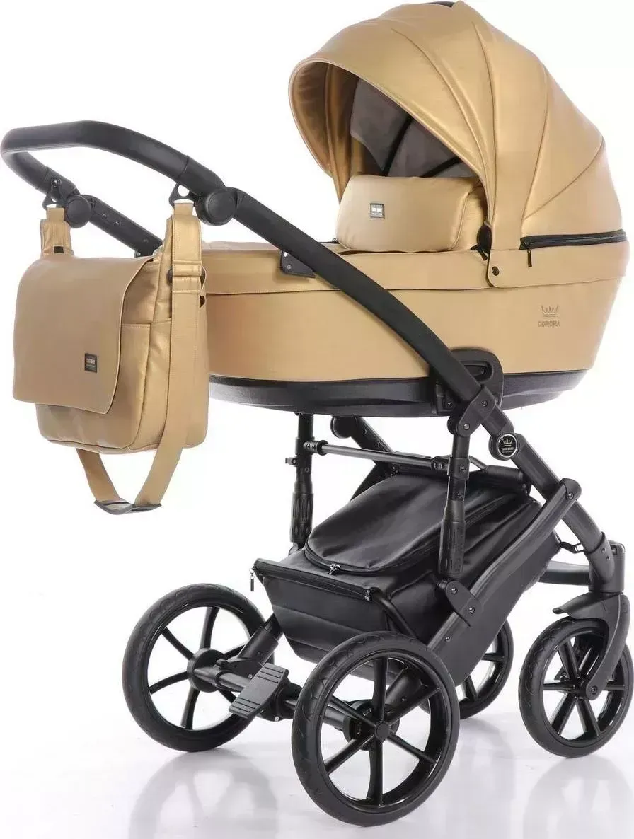 Коляска 2 в 1 TAKO детская 2 в 1 CORONA ECCO TCE-02 (кожа бежевая)