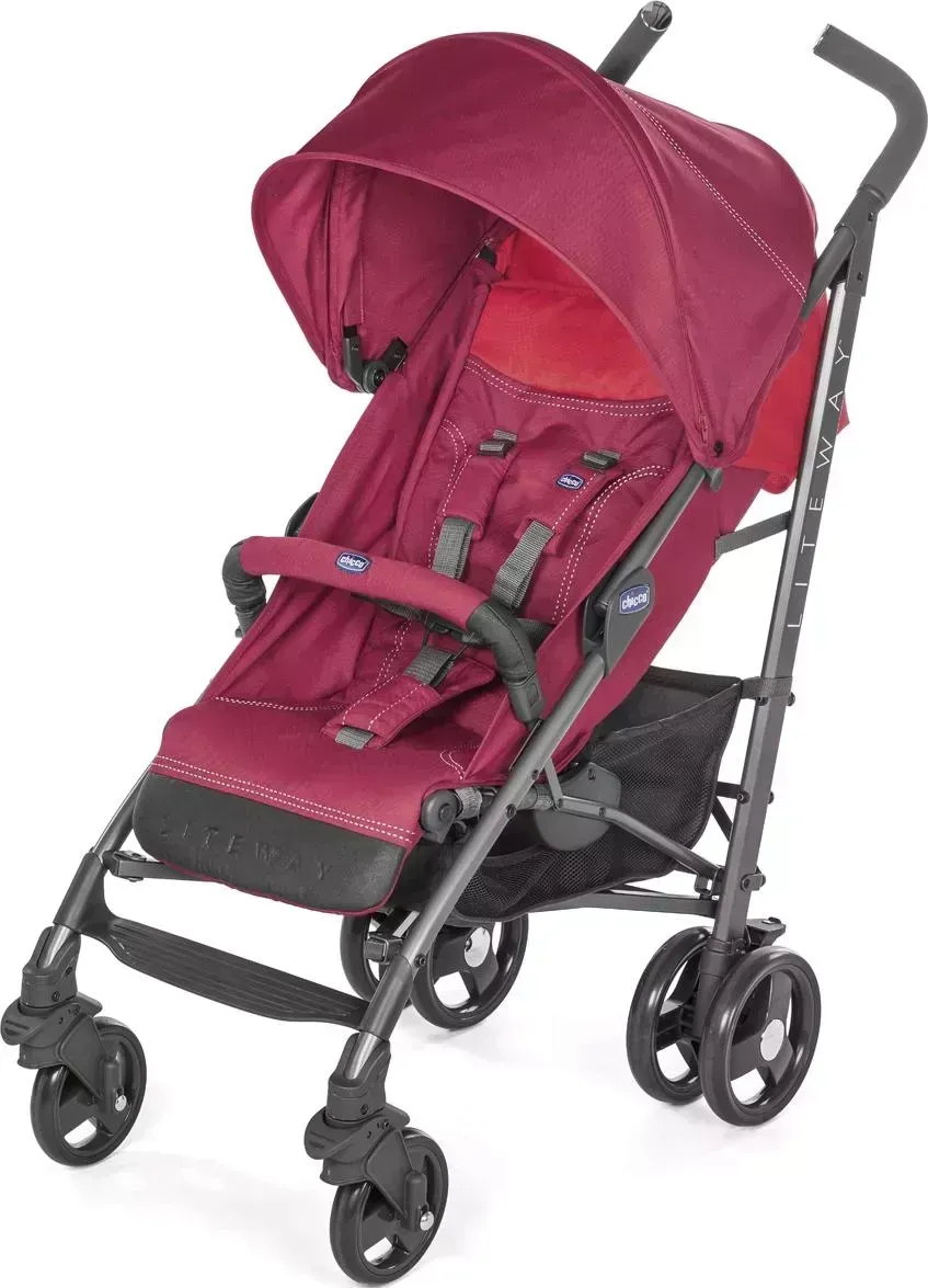 Коляска трость CHICCO Коляска- Lite Way 3 Top Red Berry (с бампером)